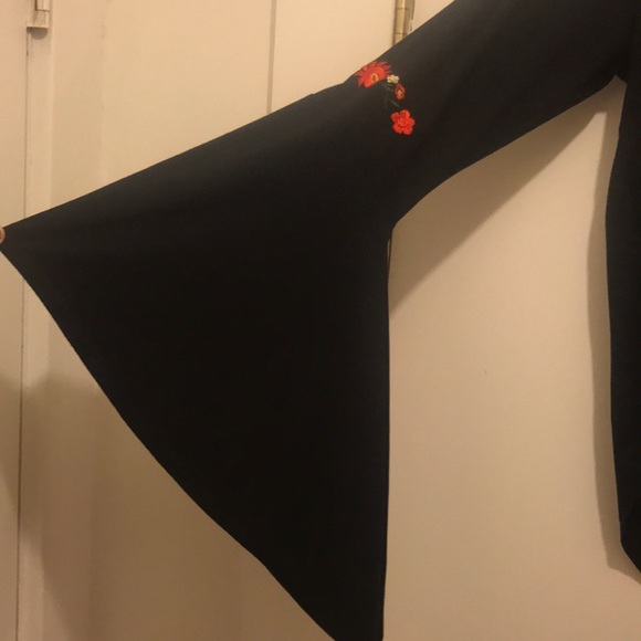 Black Body Suit with Embriodery - Picture 3 of 4